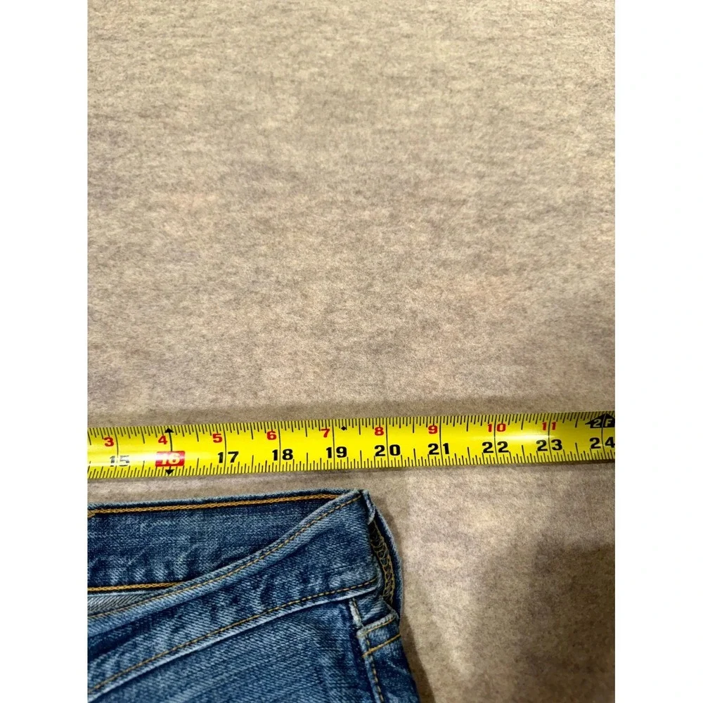 Levis 501 Straight Jeans Mens 40x32 Blue Whiskering Denim Cotton Button Fly